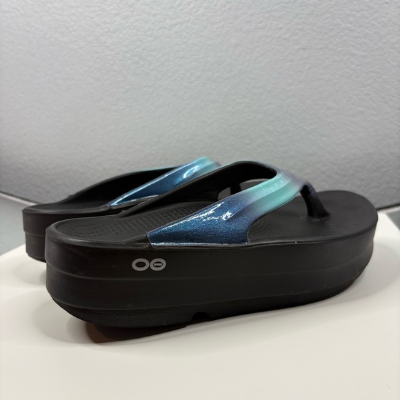 OOFOS OOmega OOlala Luxe Platform Sandal - Atlantis - Picture 7 of 13